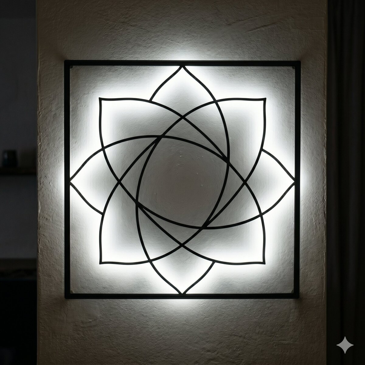 Wall Installation - Layered lotus design